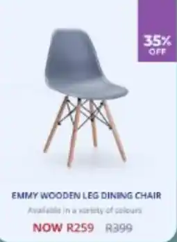 Decofurn EMMY WOODEN LEG DINING CHAIR offer