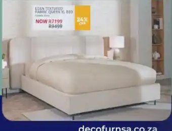 EDEN TEXTURED FABRIC QUEEN XL BED