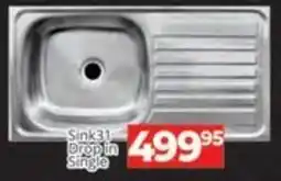 Easy Build Sink31 Drop in Single offer