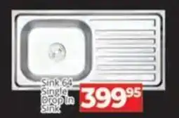 Easy Build Sink 64 Single Drop In Sink offer