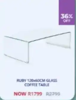 Decofurn RUBY 120x60CM GLASS COFFEE TABLE offer