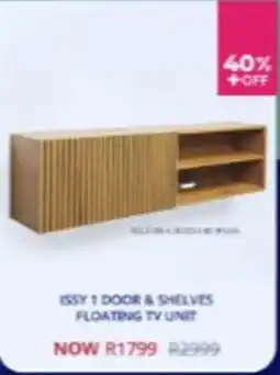Decofurn ISSY 1 DOOR & SHELVES FLOATING TV UNIT offer
