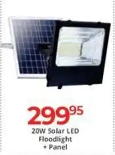 Easy Build 20W Solar LED Floodlight + Panel offer