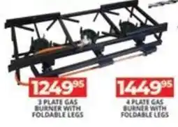 Easy Build 3 plate gas burner with foldable legs offer