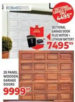 Easy Build ROBMEGSTEEL SECTIONAL GARAGE DOOR offer