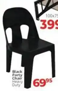 Easy Build Black Party Chair Heavy Duty offer