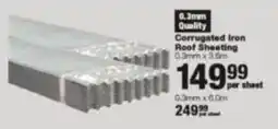 Build It Corrugated Iron Roof Sheeting offer