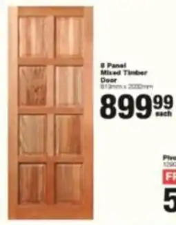 Build It 8 Panel Mixed Timber Door offer