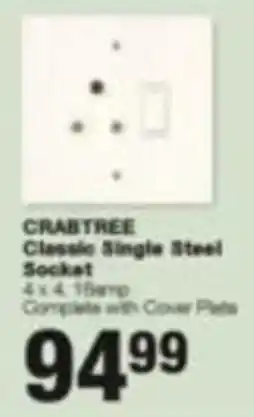 Build It CRABTREE Classic Single Steel Socket offer