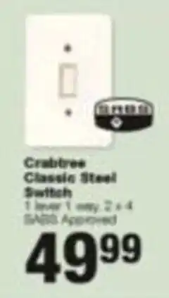 Build It Crabtree Classic Steel Switch offer