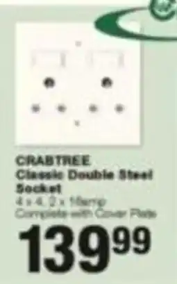 Build It CRABTREE Classic Double Steel Socket offer