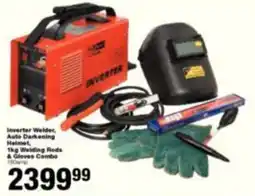 Build It Inverter Welder, Auto Darkening Helmet, 1kg Welding Rods & Gloves Combo offer