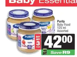 Spar Purity Baby Food offer