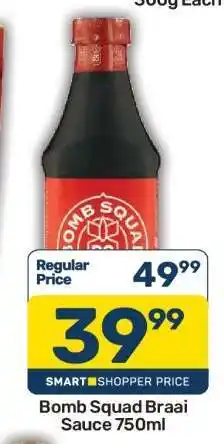 Pick n Pay Bomb Squad Braai Sauce 750ml offer