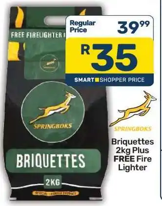 Pick n Pay Briquettes 2kg Plus FREE Fire Lighter offer