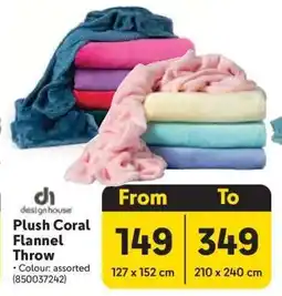 Makro Plush Coral Flannel Throw offer