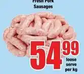 Boxer Fresh pork sausages offer