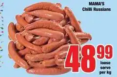 Boxer Mama's - chilli russians offer