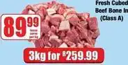 Boxer Fresh cubed beef bone in offer