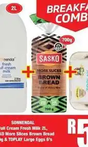 Boxer Sasko - full cream milk & brown bread offer