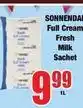 Boxer Full cream fresh milk sachet offer