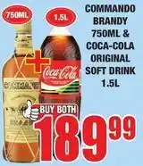 Boxer Coca cola - commando brandy & coca-cola original soft drink offer