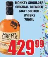 Boxer Monkey shoulder - original blended malt scotch whisky 750ml offer