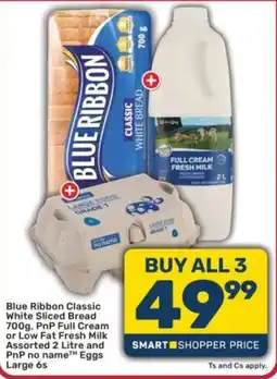 Pick n Pay Hypermarket Blue Ribbon Classic White Sliced Bread Assorted offer