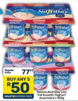 Pick n Pay Hypermarket Danone NutriDay Low Fat Smooth Yoghurt Assorted offer