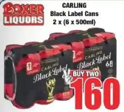 Boxer CARLING Black Label Cans offer
