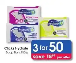 Clicks Clicks Hydrate Soap Bars offer