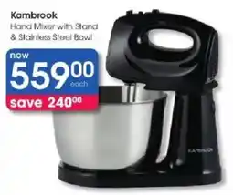 Clicks Kamnbrook Hand Mixer with Stand & Stainless Steel Bowl offer
