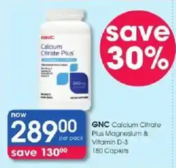 Clicks GNC Calcium Citrate Plus offer