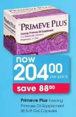 Clicks Primeve Plus Evening Primrose Oil Supplement offer