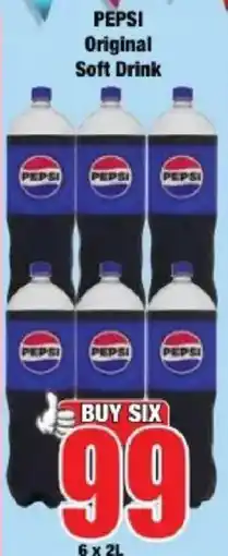 Boxer PEPSI Original Soft Drink offer