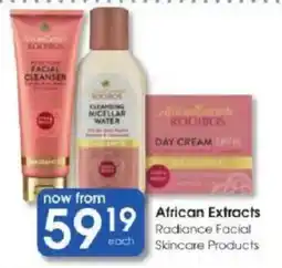 Clicks African Extracts Rooibos Radiance Facial Skincare Products offer