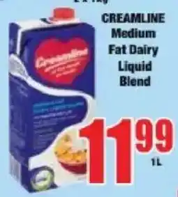Boxer CREAMLINE Medium Fat Dairy Liquid Blend offer