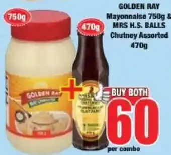 Boxer GOLDEN RAY Mayonnaise & MRS H.S. BALLS Chutney Assorted offer