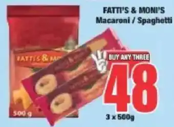 Boxer FATTI'S & MONI'S Macaroni / Spaghetti offer