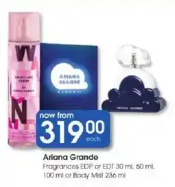 Clicks Ariana Grande Fragrances offer