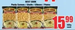 Boxer BEST COOK Pasta Screws / Shells / Elbows / Penne offer