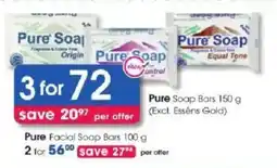 Clicks Pure Soap Bars offer