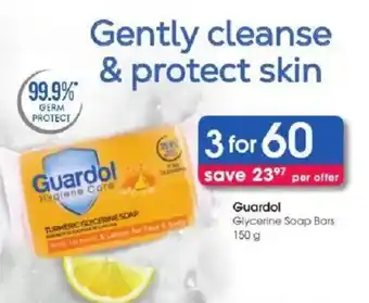 Clicks Guardol Glycerine Soap Bars offer
