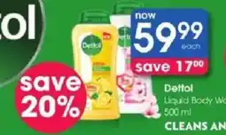 Clicks Dettol Liquid Body Wash offer