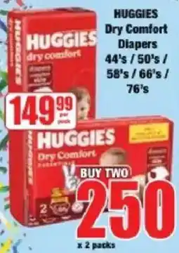 Boxer HUGGIES Dry Comfort Diapers offer