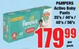Boxer Pampers Active Baby Pants offer