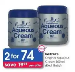 Clicks ReitzeR's Aqueous Cream offer