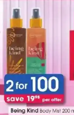 Clicks Being Kind Body Mist offer