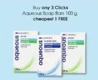 Clicks Clicks Aqueous Soap Bars offer