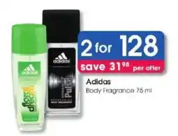 Clicks Adidas Body Fragrance offer